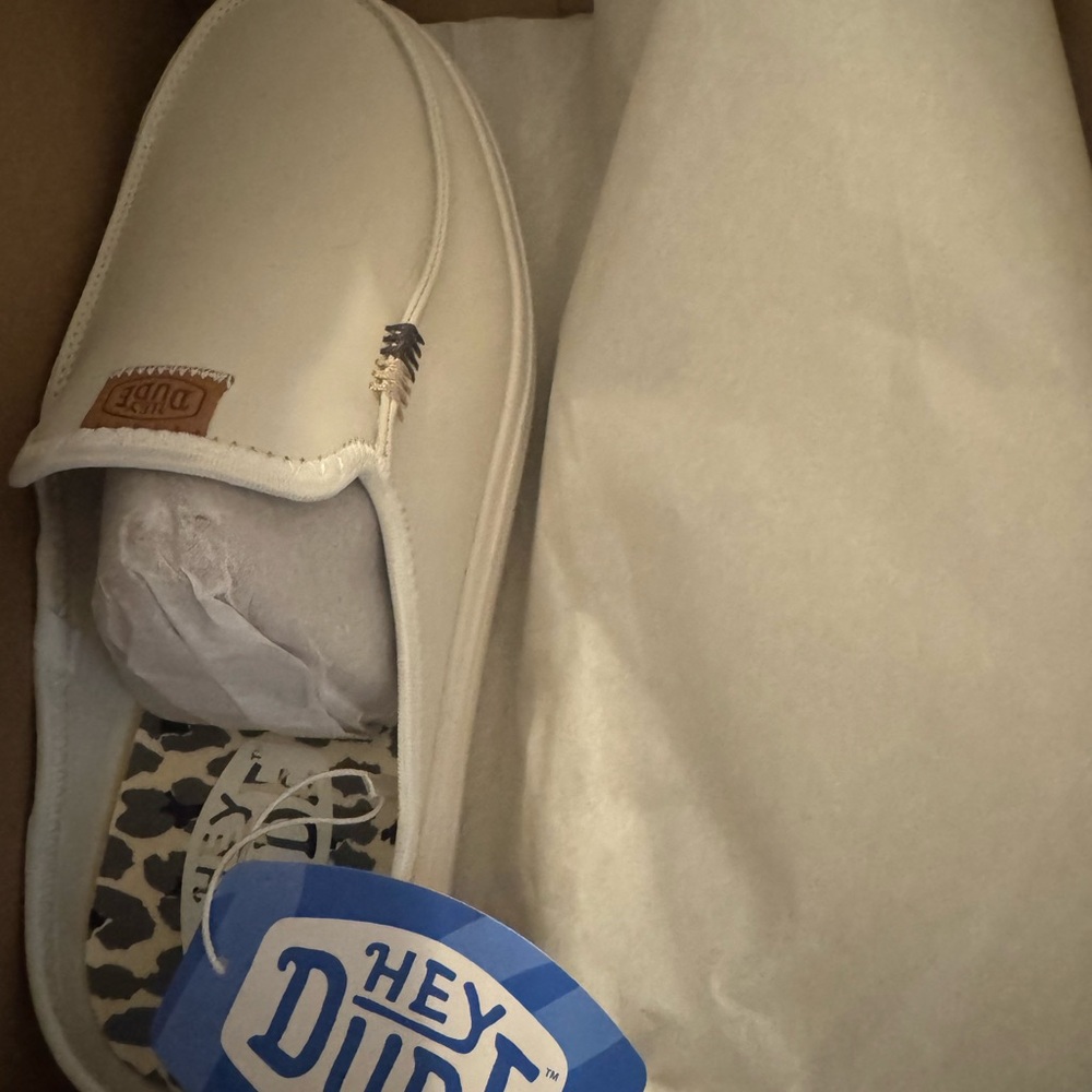 Hey Dude Women's Cream Slip-On Loafers